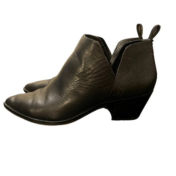 Dolce Vita Trent Womens Black Boots Size 9.5 Pointed Toe Ankle Boot Faux Reptile - Picture 5 of 12